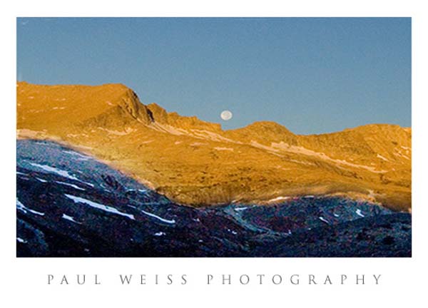 Moonset Over Yosemite's White Mountain
